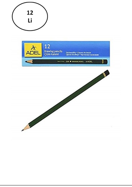 Adel 2200 Dereceli Kurşun Kalem 7b 12'li