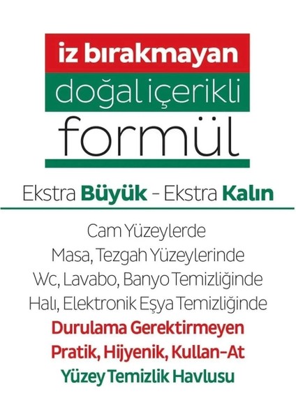 Easy Clean Parabensiz Yüzey Temizlik Havlusu Beyaz Sabun Kokusu 100 Yaprak