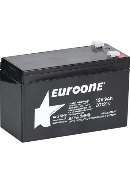 Euroone EO-1212 12 Volt - 12 Amper Akü (151 x 98 x 95 Mm)