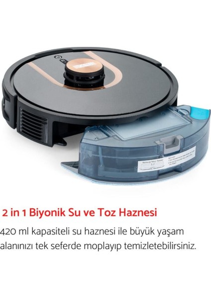 S7 Nomopzone Özellikli Akıllı Robot Vacuum & Mop Süpürge Siyah(Yuı Türkiye Garantili) fırsatları