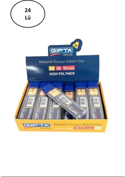 Gıpta 75MM 2b 0,7mm Kalem Ucu 20LI Tüp 24'lü
