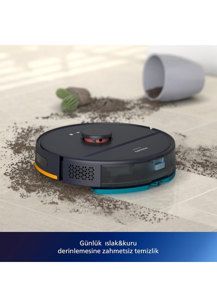 Homerun Aqua Islak ve Kuru I Robot Süpürge, Lidar