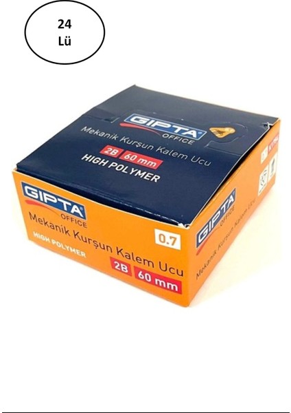 Gıpta 60MM 2b 0,7mm Kalem Ucu 20LI Tüp 24'lü