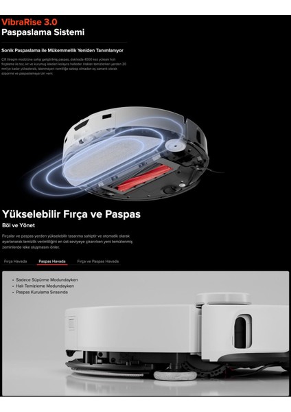Roborock 10000PA Ultra Performans S8 Son Seri Robot Süpürge - Gelişmiş Üstün Son Teknoloji