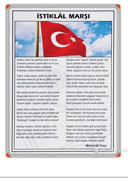 Panda 35X50 Istiklal Marşı Alüminyum Çerçeve