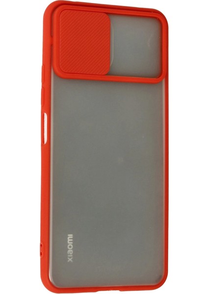 Xiaomi Mi 11 Lite Kılıf Palm Buzlu Kamera Sürgülü Silikon - Kırmızı Glstd
