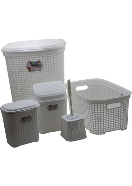 Petek 5 Li Banyo Çeyiz Seti NEMERE-MRD307-DV