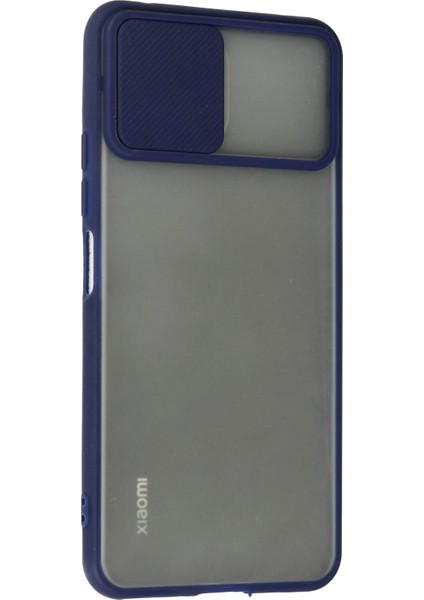 Xiaomi Mi 11 Lite Kılıf Palm Buzlu Kamera Sürgülü Silikon - Lacivert Glstd