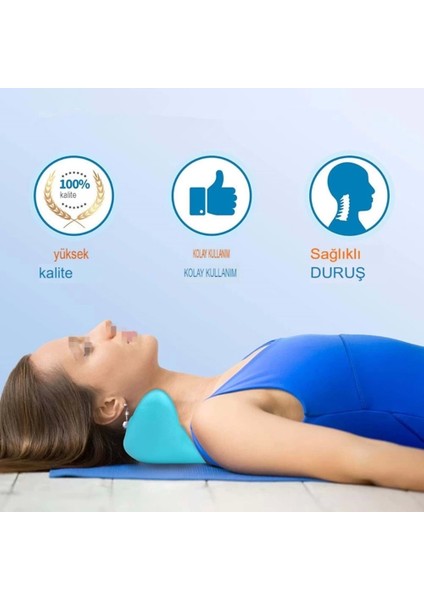 Epilons Ergonomik Boyun Masajı Yastığı – Servikal Traksiyon Destekli, Aağrı Gideerici, Ortopedik Yapı
