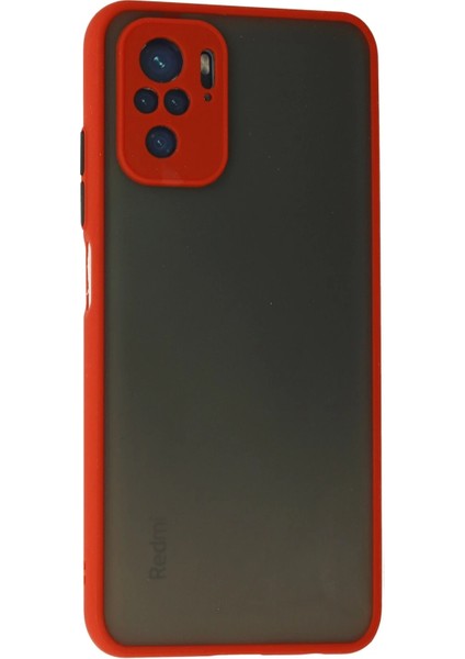 Xiaomi Redmi Note 10 Kılıf Montreal Silikon Kapak - Kırmızı Glstd