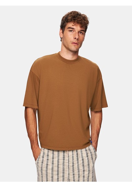 Erkek Loose Kahve Rengi T-shırt fiyatları
