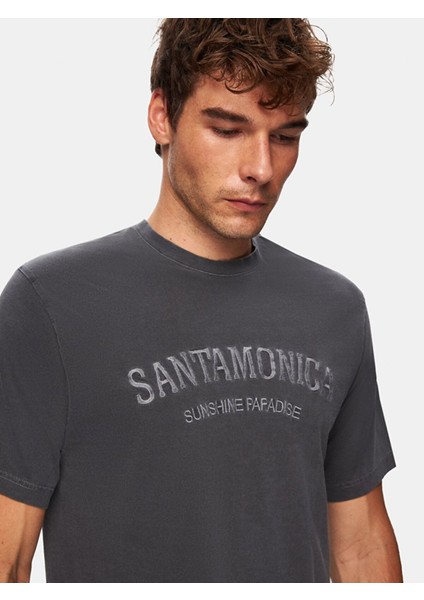 Erkek Loose Antrasit T-shırt fırsatları