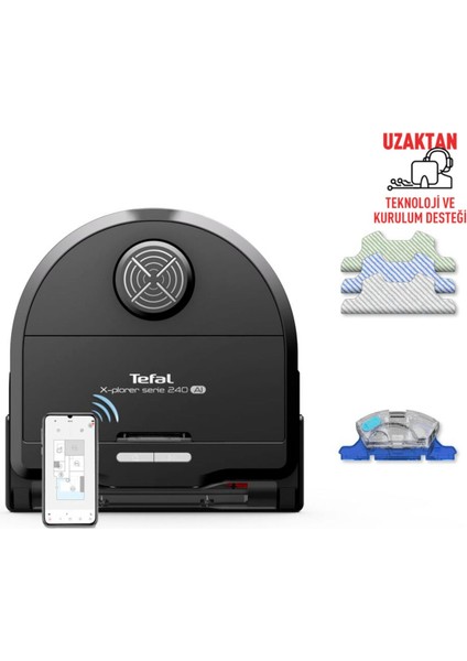 RG9675 X-Plorer Series 240 Mop Özellikli Akıllı Robot Süpürge