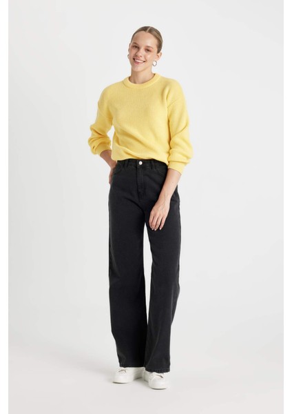 regular Fit Basic Düz Selanik Örgülü Triko KAZAK H6905AZ24WN