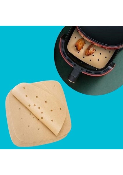Air Fryer Pişirme Kağıdı | Delikli Kare Model & Yağ Geçirmez