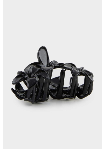 Kadın Siyah Çiçek Mandal Toka F0781AXNS fiyatları