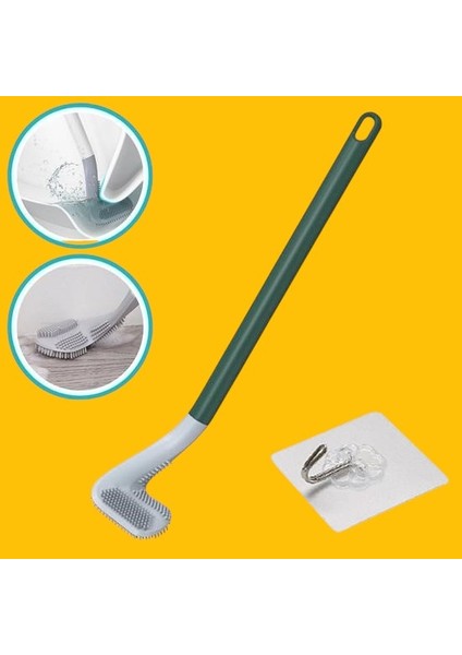 Pratikaı Golf Tasarımlı Silikon Wc Fırçası | Hijyenik & Yapışkan Kancalı