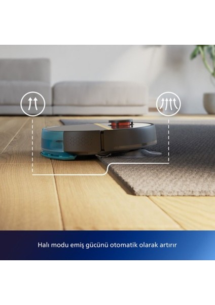 7000 SERISI 7000 Islak Kuru Robot Süpürge, 5000 Pa,titreşimli Mop,sert Zemin ve Halıya Uygun