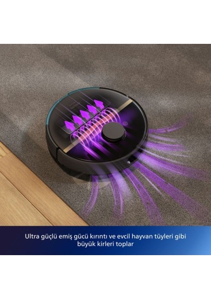 7000 SERISI 7000 Islak Kuru Robot Süpürge, 5000 Pa,titreşimli Mop,sert Zemin ve Halıya Uygun