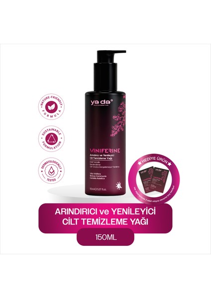 Viniferine Arındırıcı ve Yenileyici Cilt Temizleme Yağı