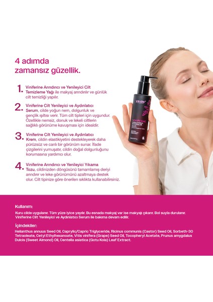Viniferine Arındırıcı ve Yenileyici Cilt Temizleme Yağı
