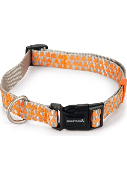 Köpek Boyun Tasması, Açık Gri Turuncu, 48-70cm