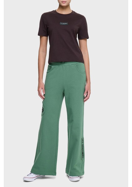 Logolu % 100 Pamuk Regular Fit Bisiklet Yaka T Shirt Bayan T Shirt LB25SSUNLFUTS fiyatları