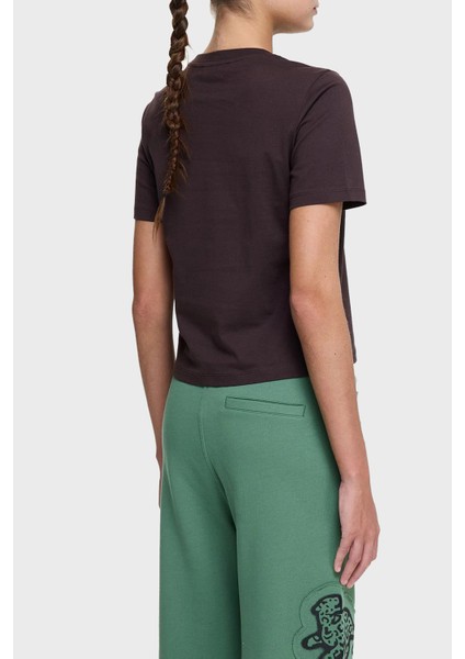 Logolu % 100 Pamuk Regular Fit Bisiklet Yaka T Shirt Bayan T Shirt LB25SSUNLFUTS modelleri