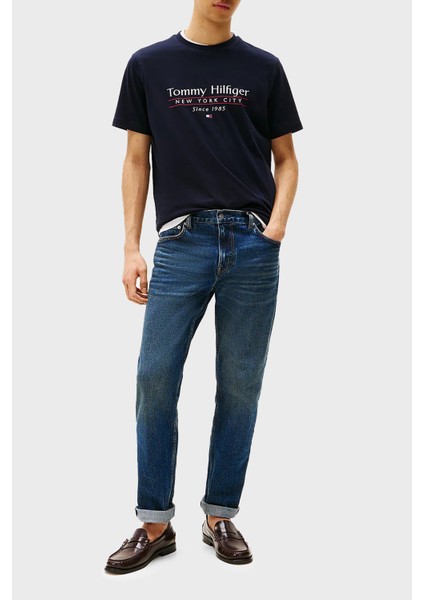 % 100 Pamuk Regular Fit Bisiklet Yaka Logolu T Shirt Erkek T Shirt MW0MW38621 Dw5