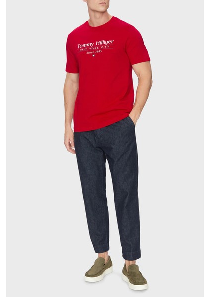 % 100 Pamuk Regular Fit Bisiklet Yaka Logolu T Shirt Erkek T Shirt MW0MW38621 Xld