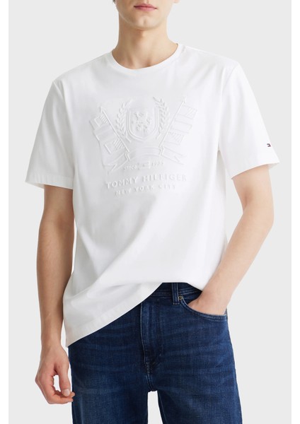 Pamuk Regular Fit Kabartma Logolu T Shirt Erkek T Shirt MW0MW39168 Ybr