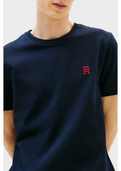 % 100 Pamuk Regular Fit Bisiklet Yaka Logolu T Shirt Erkek T Shirt MW0MW39256 Dw5