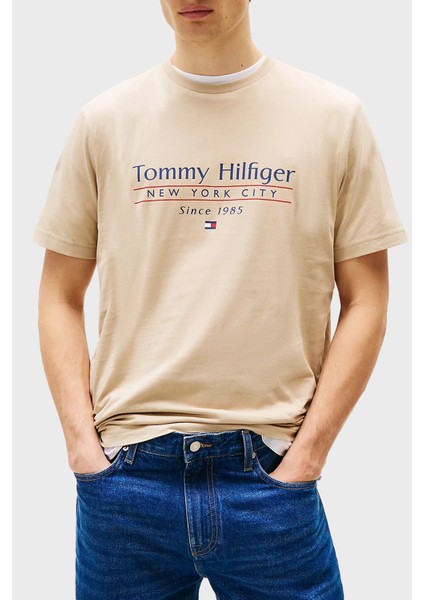 Pamuk Regular Fit Bisiklet Yaka Logolu T Shirt Erkek T Shirt MW0MW38621 Rbt