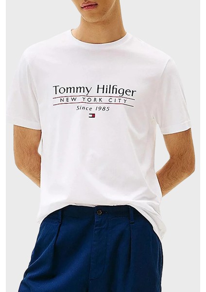 % 100 Pamuk Regular Fit Bisiklet Yaka Logolu T Shirt Erkek T Shirt MW0MW38621 Ybr