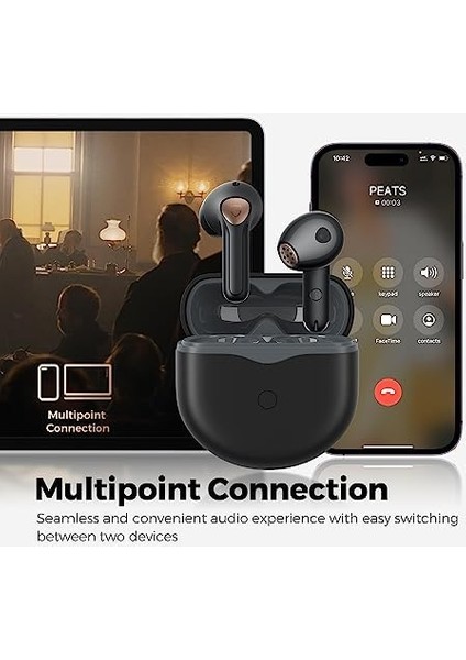Air4 Qualcomm QCC3070 Uyarlanabilir Aktif Gürültü Engelleme Aptx Kayıpsız 5.3 Bluetooth Kulak Içi Kulaklık - Siyah