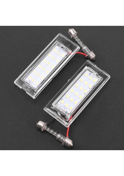 2 Adet Beyaz LED Plaka Numarası Lambası 18 Smd 3528-BMW E53 X5 1999-2003 E83 X3 03-10 (Yurt Dışından)