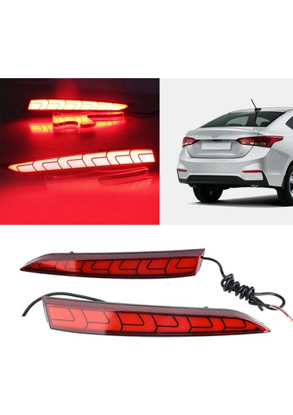 Hyundai Solaris Accent 2017-2020 Için LED Arka Tampon Reflektör Işığı (Yurt Dışından)