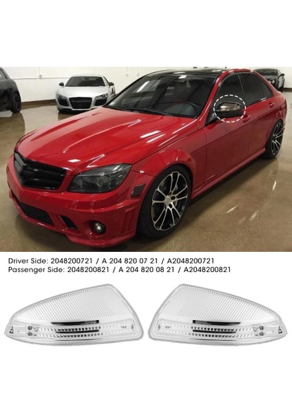 Mercedes Benz C-Class W204 Ml-Class W164 ML300 ML500 ML550 2048200721 Sol Için Araba Dikiz Aynası Lambası Dönüş Sinyali (Yurt Dışından)