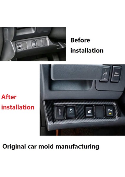 Nissan Navara Için NP300 2016-2021 Karbon Fiber Araba Far Anahtarı Düğme Kapağı Trim Dekoratif Çerçeve Aksesuarları (Yurt Dışından) modelleri