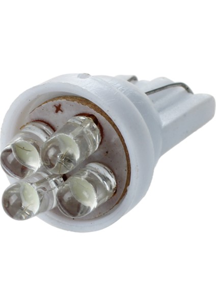 2x W5W T10 501 Xenon Beyaz 4 LED Yan Aydınlatma / Plaka / Iç Ampul Işığı (Yurt Dışından)