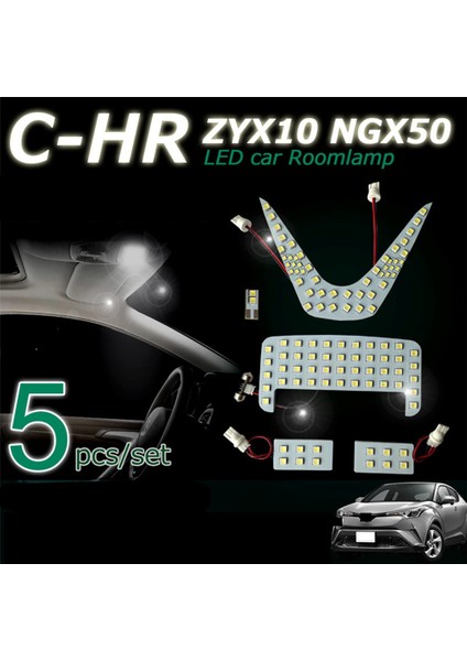 Toyota C-Hr NGX50 ZYX10 Için LED Araba Tavan Iç Aydınlatma Okuma Kabini Harita Lambası Ampul Kiti (Yurt Dışından)