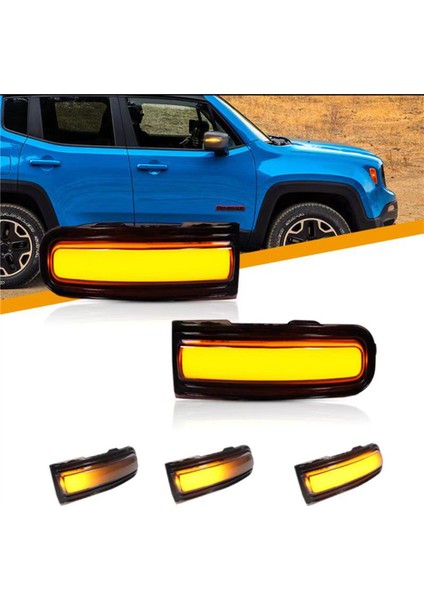 2x LED Dinamik Dönüş Sinyal Lambası Göstergesi Dikiz Aynası Sinyal Lambası Jeep Renegade 2015-2022 Için (Yurt Dışından)