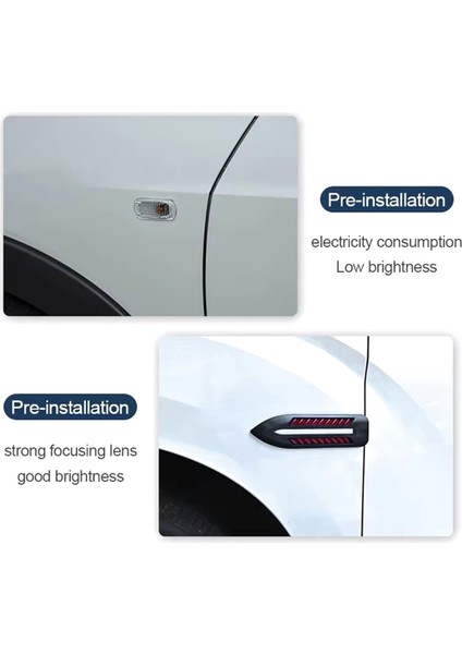 1 Çift Direksiyon Lambası Çamurluk Yan Lambası DC12V Bıçak Şekli Otomatik Araba LED Yan Işıklar Işaret Sinyal Işıkları Aksesuarları (Yurt Dışından) modelleri
