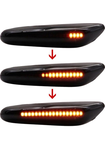 Bmw 328I E90 E91 E92 E93 E46 E60 Füme LED Çamurluk Yan Işaret Lambası Sıralı Dönüş Sinyal Lambası X2 (Yurt Dışından)