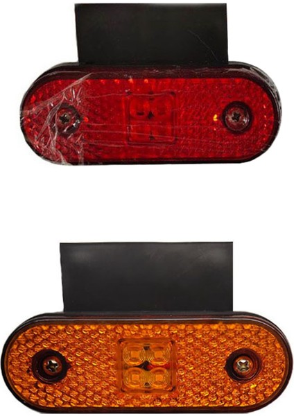 10 Adet 4 LED 24V Yan Sinyal Lambası Dönüş Sinyali Arka Kuyruk Gümrükleme Lambası Araba Kamyon Traktör Rv Römork Pikap Sarı (Yurt Dışından)