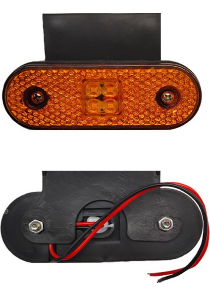 10 Adet 4 LED 24V Yan Sinyal Lambası Dönüş Sinyali Arka Kuyruk Gümrükleme Lambası Araba Kamyon Traktör Rv Römork Pikap Sarı (Yurt Dışından)