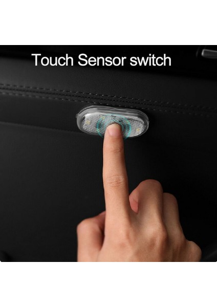 2 Adet USB Araba Şarjı Kapalı Atmosfer Işığı Araba Aydınlatma Okuma Işığı LED Atmosfer Işığı Basın Sensörü Buz Mavisi (Yurt Dışından)