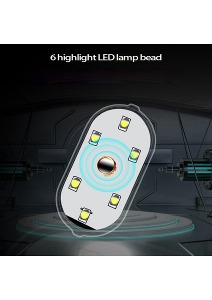 2 Adet USB Araba Şarjı Kapalı Atmosfer Işığı Araba Aydınlatma Okuma Işığı LED Atmosfer Işığı Basın Sensörü Buz Mavisi (Yurt Dışından)