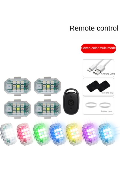 Strobe Işık Motosiklet LED Flaş Çarpışma Önleyici Uyarı Işığı Araba Bisiklet Su Geçirmez Kablosuz Uzaktan Kumanda, 4 Adet (Yurt Dışından) fiyatları