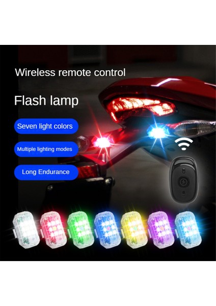 Strobe Işık Motosiklet LED Flaş Çarpışma Önleyici Uyarı Işığı Araba Bisiklet Su Geçirmez Kablosuz Uzaktan Kumanda, 4 Adet (Yurt Dışından) indirimleri